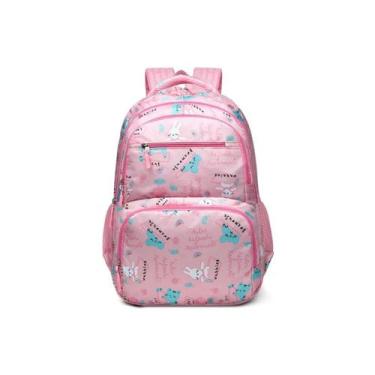Imagem de Mochila Escolar Juvenil Feminina Grande 4 Compartimentos - Novo Seculo