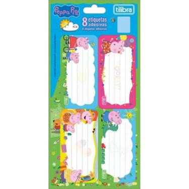 Imagem de Etiqueta Escolar Decorada Peppa PIG com 8 Etiquetas 100X208MM PCT. C/1