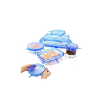 Imagem de Jogo de tampas de silicone protetor de alimentos com 6 peças - X-KRIKA