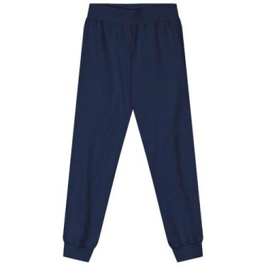 Imagem de Calça jogger infantil menina em moletinho Brandili Azul, 6