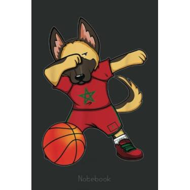 Imagem de Dabbing German Shepherd Morocco Basketball Fans Sport Notebook: A blank lined basketball notebook 6x9 in 110 Pages that makes a fun basketball gift ... women's basketball, team basketball gifts