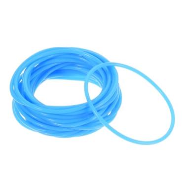 Imagem de PATIKIL Pulseiras de silicone gelatinosas, pacote com 60 pulseiras de borracha arco-íris que brilham, néon dos anos 80, para lembrancinhas de festa, jogos de times esportivos e adolescentes, azul