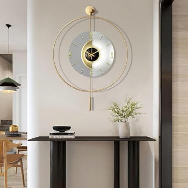 Imagem de Relógios de parede operados por bateria, relógio de parede grande decorativo silencioso sem tique-taque, fácil de ler, relógios de decoração de parede modernos para cozinha, sala de estar, banheiro,