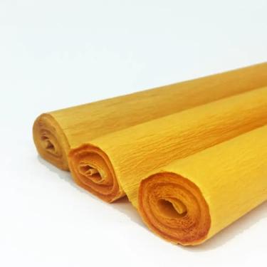 Imagem de Kit 10 Rolos de Papel Crepom, 48cm x 2m, Cores Sortidas (LARANJA)