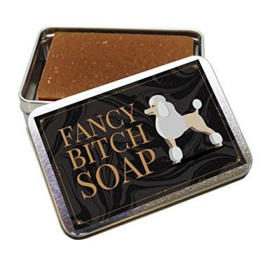 Imagem de Gears Out Sabonete Fancy Btch – Pretty Poodle Tin – Sabonete de banho inovador para mulheres – Sabonete de chocolate, feito à mão, feito nos EUA
