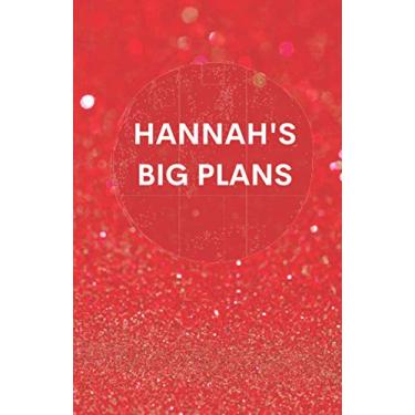Imagem de Hannah's Big Plans | Notebook | Red glitter effect cover: A5 Notebook & Jotter | Personalised Girl/Women's Gift | Birthday/Party Bag Filler | 100 lined pages
