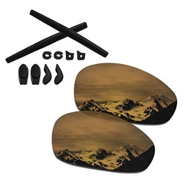 Imagem de SmartVLT Lentes de reposição masculinas e kits de borracha para óculos de sol Oakley Juliet - Mais opções, Bronze dourado, Tamanho �nico