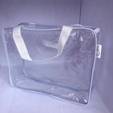 Imagem de necessaire MALOTE 30X23  transparente com alça - Gii matos Makeup, Gel