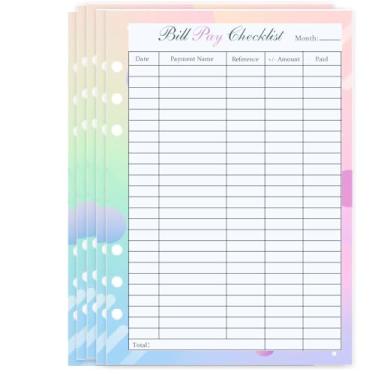 Imagem de Generic Refil de papel colorido para fichário A5 com 6 furos, 100 folhas/200 páginas, 14,7 cm x 21 cm