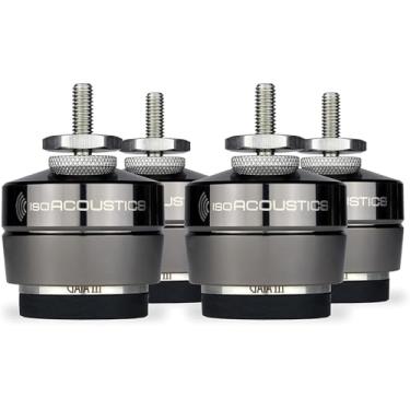 Imagem de IsoAcoustics Pés de isolamento Gaia Series para alto-falantes e subwoofers (Gaia III, máximo de 31,7 kg) – Conjunto com 4