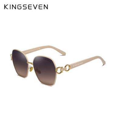 Imagem de Óculos de Sol Borboleta Vintage Retro kingseven feminino, Cinza, Origi
