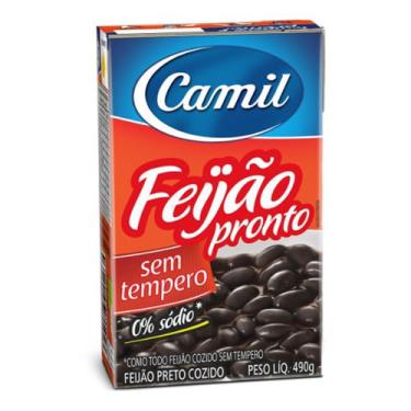Imagem de Feijão Preto Pronto Camil sem Tempero Caixa 490G