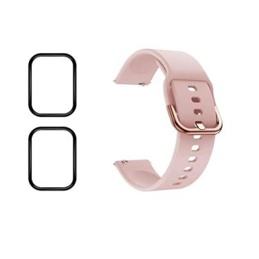 Imagem de Kit Pulseira + Película compatível com GTS 4 / 4Mini NEW / 4Mini / 3/2 / 2 Mini / 2e / GTS A1914 (Rosa, GTS 1)