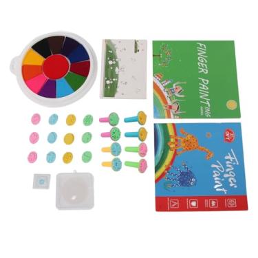 Imagem de Kit de Pintura de Dedos Com Caixa de Armazenamento, Livros de Arte e Selos para Diversão Em Família Pintas para Crianças Laváveis ​​para Crianças Great DIY Craft Kit