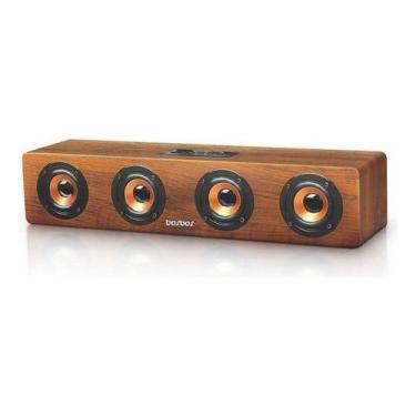 Imagem de Caixa De Som Bluetooth Portátil Madeir Kts 1108 Original Fm - alfashop