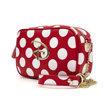 Imagem de Loungefly x Bolsa transversal inspirada em bolinhas Disney Mickey e Minnie Mouse (tamanho único, vermelho/branco), Branco