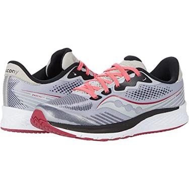 Imagem de Saucony Tênis de corrida unissex infantil Ride 14, Calçados Calçado Infantil, Neblinacereja, 6.5 Big Kid