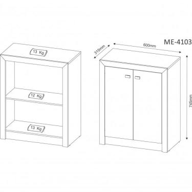 Imagem de Balcão Escritório 2 Portas Tecno Mobili Rústico