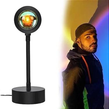 Imagem de Luminária Pôr do Sol Projetor Cores Luz Noturna Led