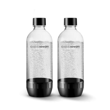 Imagem de SodaStream Garrafa de carbonatação clássica DWS preta (pacote com 2), pacote com 2 unidades