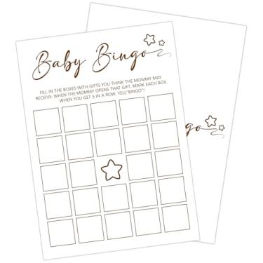 Imagem de ZEDEV 30 PCS Cute Bear Baby Bingo Baby Shower Game for Boy Girl, Double-Sided Games Gender Neutral Gender Reveal Party Supplies & Decor-C19