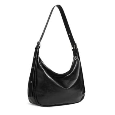 Imagem de Bolsa Feminina Social Média em Couro Sintético, Elegante, para Trabalho (Preto)