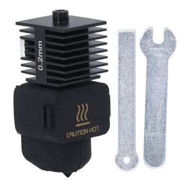 Imagem de Fockety Kit de ponta quente de bocal removível para impressoras 3D Bambu Lab A1 Mini e A1, bocal de aço endurecido roscado, compatível com PLA, ABS, PETG, TPU, PP, PC, nylon, para A1 Mini e A1