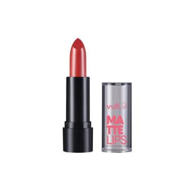 Imagem de Vult Hidra Lips 12 Vermelho Carmim Batom Cremoso Matte 3,8g