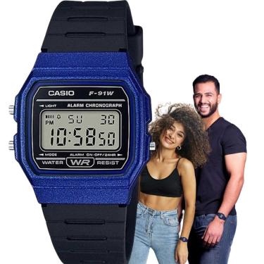 Imagem de Relogio De Pulso Casio Vintage F-91W Digital Unissex Retro Masculino Feminino Esportivo