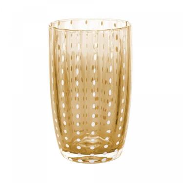 Imagem de Kit 2 Copos Altos de Vidro Orquídea Âmbar 500ml - Wolff