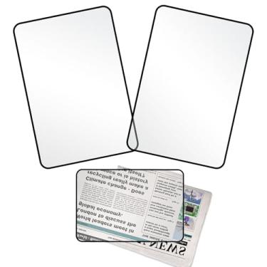 Imagem de Thinp Folha De Aumento Página 2 Peças, 3X, Leve, Plástico Óptico, Lupa Plana, 7,1 X 4,7 Polegadas, Completa Para Pessoas Com Baixa Visão, Leitura Livros, Bíblia, Revistas Letras Pequenas