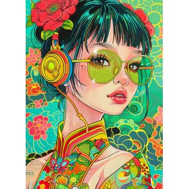 Imagem de Lucky Puzzles - Doodlefly Enigma 1000 Piece Jigsaw Puzzle for Adults | Cyberpunk Art Puzzle with Vibrant Lime and Pistachio Colors | Challenging Brain Teaser | Unique Puzzle Gift