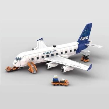 Imagem de Airbus A380 Blocos De Construção 1945PCS Modelo Criativo De Avião De L