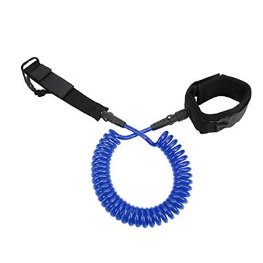 Imagem de Prancha Leash Paddle Board Leash Surf Leash Ajustável Ankle Strap Design Água Do Mar Resistente À Corrosão TPU Aço Inoxidável Hardware para Homens Mulheres Crianças (Núcleo branco transparente azul)