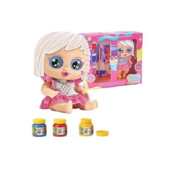 Imagem de Boneca Little Dolls Glitter Pinta e Repinta Divertoys