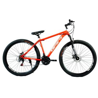 Imagem de Bicicleta Aro 29 Bike 21 Vel Marchas Everest Freio a Disco Quadro Alumínio Leve Resistente Cor Vermelho/Branco - WCT FITNESS