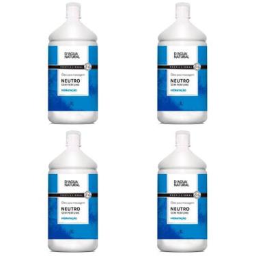 Imagem de Kit 4 Unidades Óleo para Massagem Dagua Natural Neutro 1L Sem Perfume 