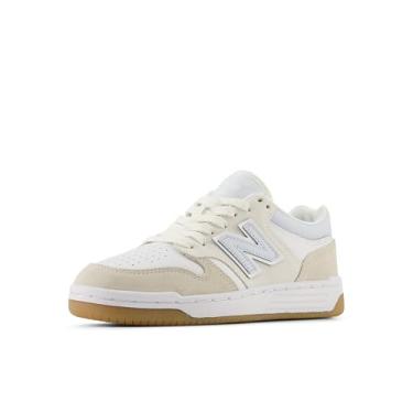 Imagem de New Balance Tênis infantil feminino 480 V1 com cadarço, Sal marinho/azul gelo/Timberwolf, 17