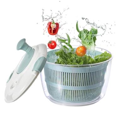 Imagem de Centrífuga Para - Lavadora E Centrifugadora De Frutas E Legumes - Acessório de Cozinha 5L com Manivela Silenciosa para Pimentão Tomate Batata Couve Espinafre