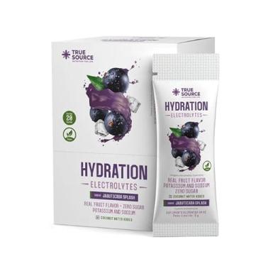 Imagem de Suplementos alimenta em Pó Hydration Electrolytes - Display 20 Saches 5g - Treu Source - Repositor de Eletroliticos Potassio Sodio e Magnesio (20 Saches, Jabuticaba Splash)