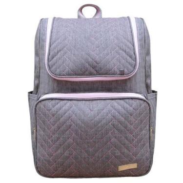 Imagem de Mochila Maternidade Mave Baby Deluxe Cinza E Rosa