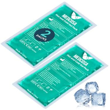 Imagem de 2 x bolsas de gelo reutilizáveis para lesões | Conjunto de gel flexível | Kit multiuso para alívio da dor | Para as costas, joelho, tornozelo, pescoço, ombro, pé, cotovelo, pulso e mais (Medcosa)