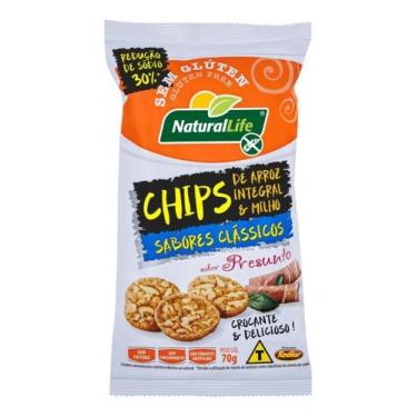 Imagem de Kit c/ 3 Chips De Arroz Integral E Milho Presunto 70g - Natural Life