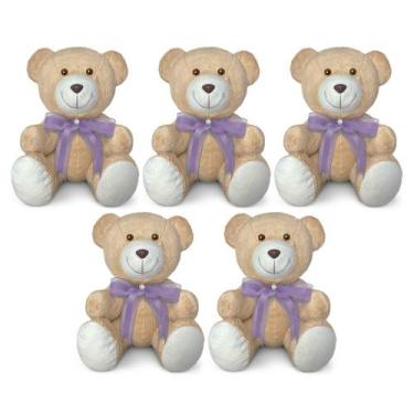 Imagem de Kit 5 Ursinhos De Pelúcia Articulado Para Decoração Presente 20cm - AL