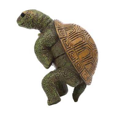Imagem de Generic Vaso de flores de tartaruga, coleção de enfeites para aquário, presente, pequena estátua de tartaruga pendurada, escultura de jardim para gramado e, Dobrando