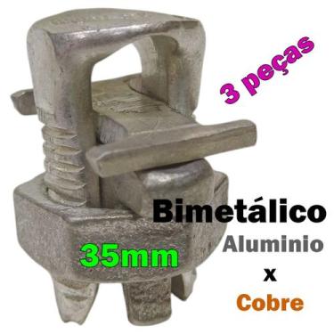 Imagem de Kit 3 Conector Split Bolt Parafuso Fendido para Emenda Cabos 35mm Bime