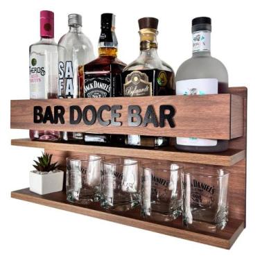 Imagem de Barzinho para Sala Barzinho de Parede - Bar Doce Bar Imbuia - Co2Beer