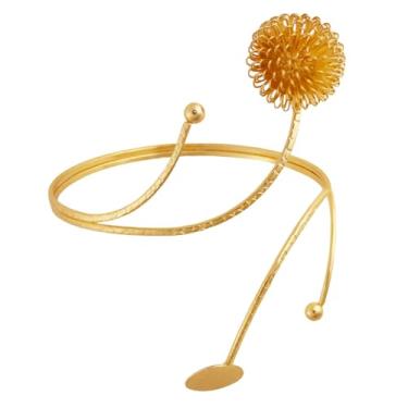 Imagem de NKTDWO Pulseira feminina de flor dourada, estrela-do-mar, lua, braço, estilo boêmio, presente para festival, verão, praia, joias, Adjustable, Aço inoxidável, Sem Pedra Preciosa