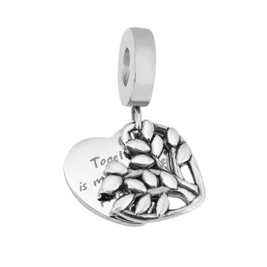 Imagem de BlingNuts Pingente de coração de árvore genealógica compatível com pingentes Pandora Pulseiras Presente Amor Mulheres Togother is My Favorite Place to be