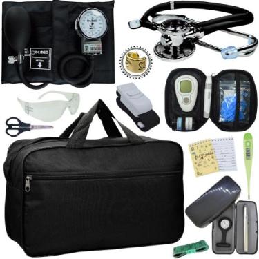 Imagem de Kit Enfermagem Cores Bolsa Top Premium + Medidor Glicose - Love Saude,